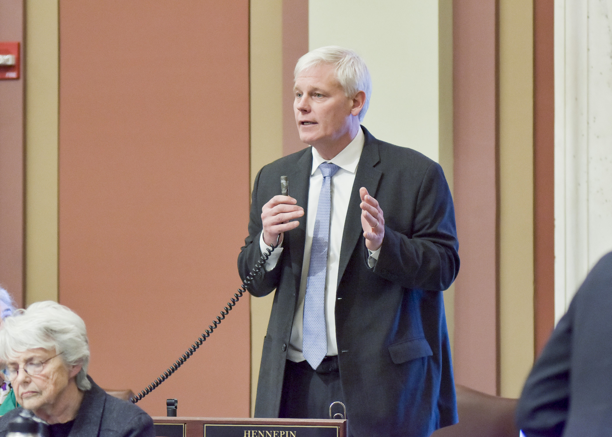 Rep. Paul Thissen, pictured on the House Floor during the 2017 session, announced Wednesday he would not seek re-election to the House in 2018. Photo by Andrew VonBank